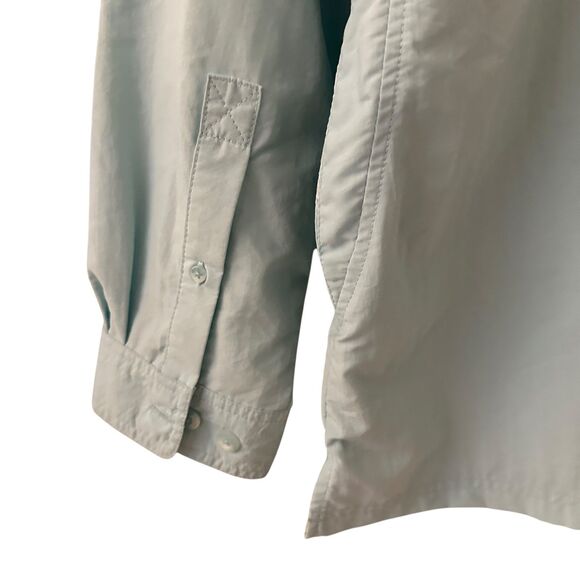 L.L. Bean Men's Light Green Insect Shield Button Up Fishing Hiking Shirt Size L - Picture 3 of 9